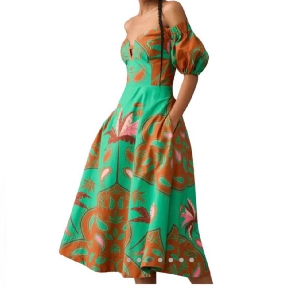 Anthropologies: MAEVE PUFF-SLEEVE SWEETHEART DRESS. Size 14P